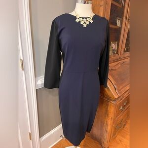 Talbots Colorblock Ponte Sheath Dress